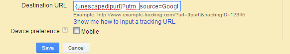 dynamic search ad tracking
