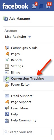 Facebook conversion tracking
