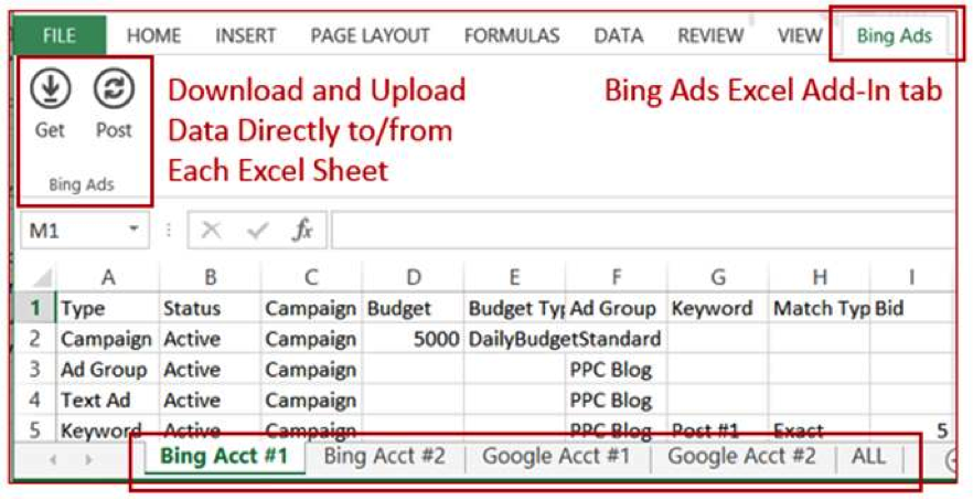 Bing Ads in Excel