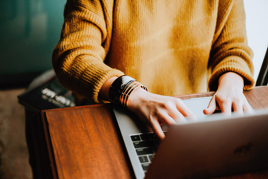 Woman at laptop