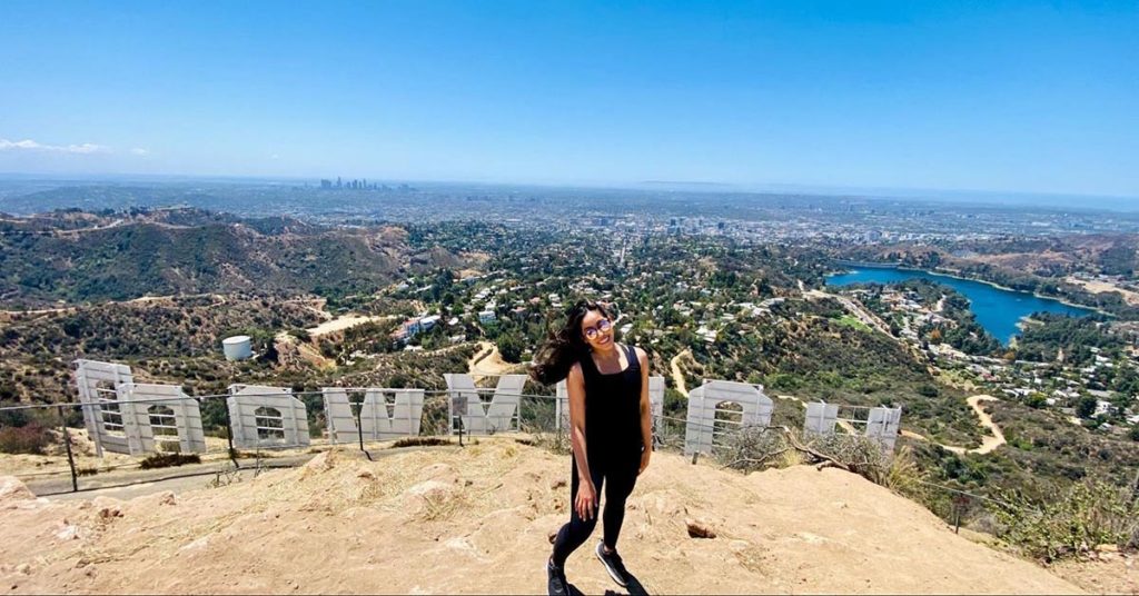 Jenna at the Hollywood sign