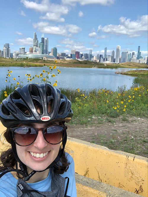 Brooke bicycling