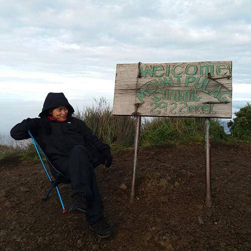 Jahz at the top of a mountain