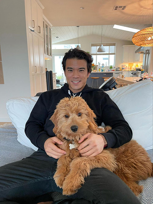 Yomei Kajita and dog