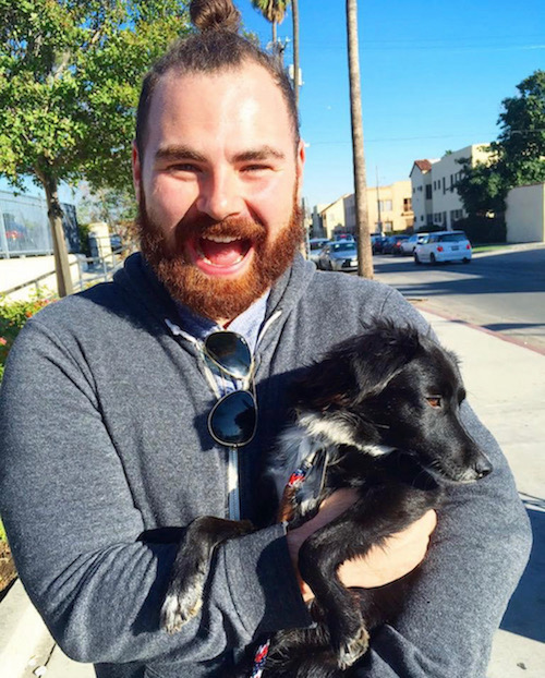 Andrew Arvutin and dog